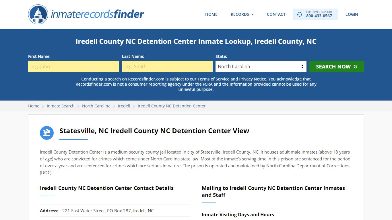 Iredell County NC Detention Center Roster & Inmate Search ...