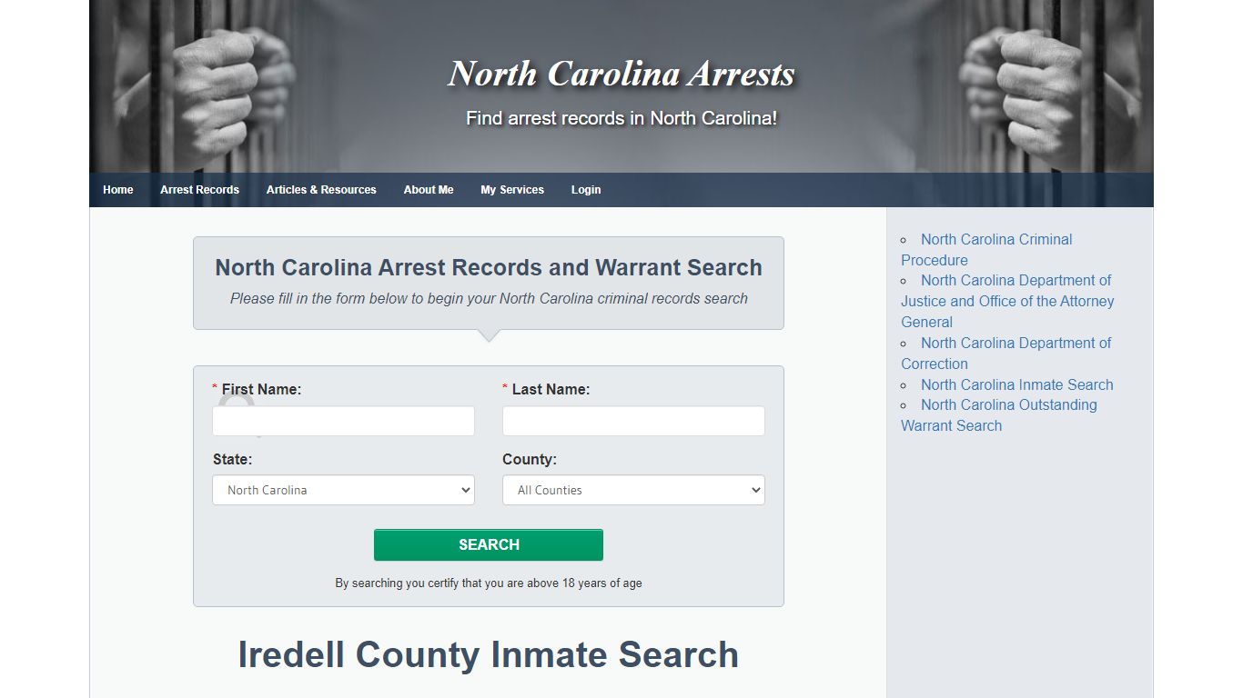 Iredell County Inmate Search - North Carolina Arrests